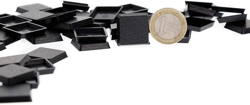 Evemodel 100PCS 20mm Square Black Miniature Model Bases for Tabletop or Miniature Wargames (20mm(0.78inch), 100PCS) - Image 4